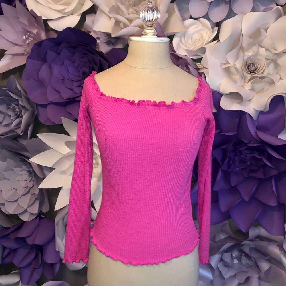 Pink long sleeve top